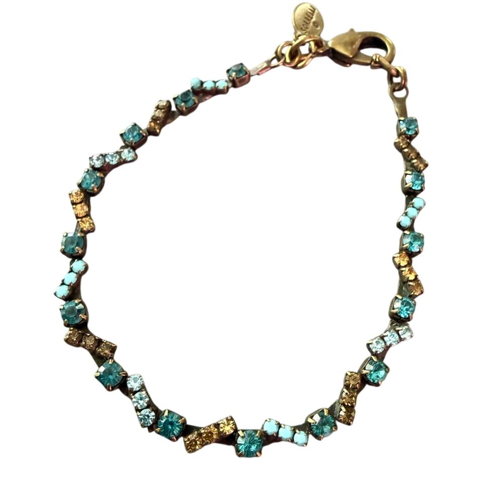 Sorrelli Crystal Brass Tone Tennis Style Bracelet 

Preowned